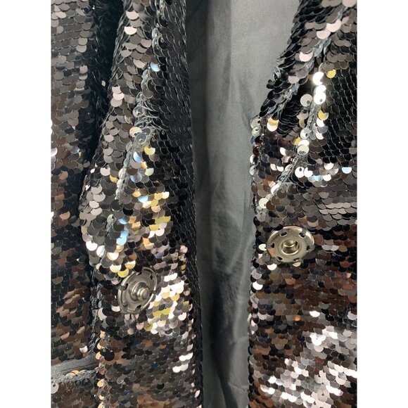 INC Womens Black Sequin Shawl Collar Blazer XS NWT - Picture 7 of 11